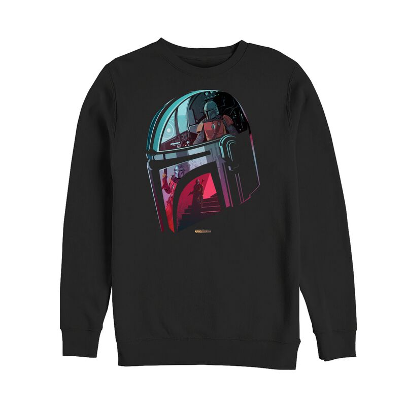 Sweat-shirt Disney de Star Wars - The Mandalorian - Helmet Explanation - S à 3XL - pour Homme - noir - Star Wars