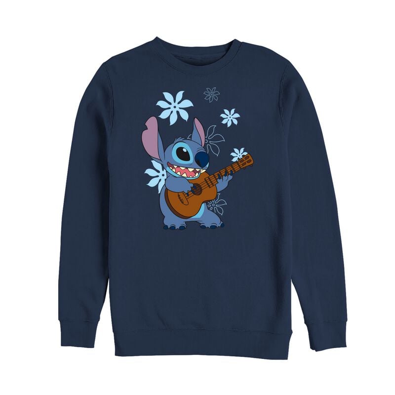 Sweat-shirt Disney de Lilo & Stitch - Stitch Flowers - S à 3XL - pour Homme - bleu - Lilo & Stitch
