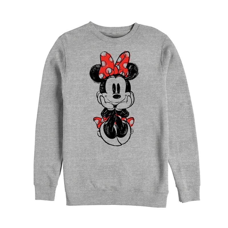 Sweat-shirt Disney de Mickey & Minnie Mouse - Minnie Mouse Assise - S à 3XL - pour Homme - gris - Mickey & Minnie Mouse