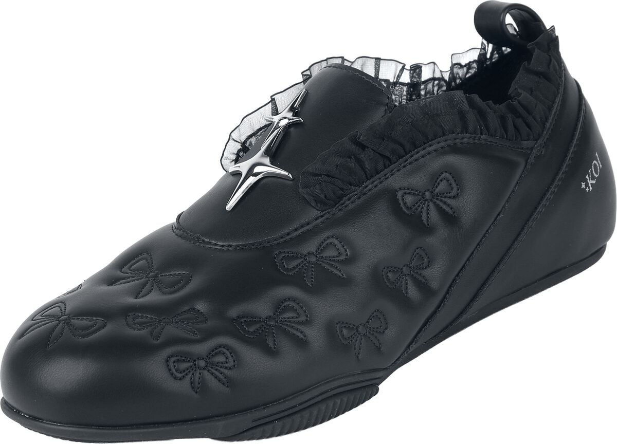 Baskets Gothic de KOI - HEARTBREAKER SPORTY SLIP ON SHOES BLACK - EU36 à EU41 - pour Femme - noir - KOI