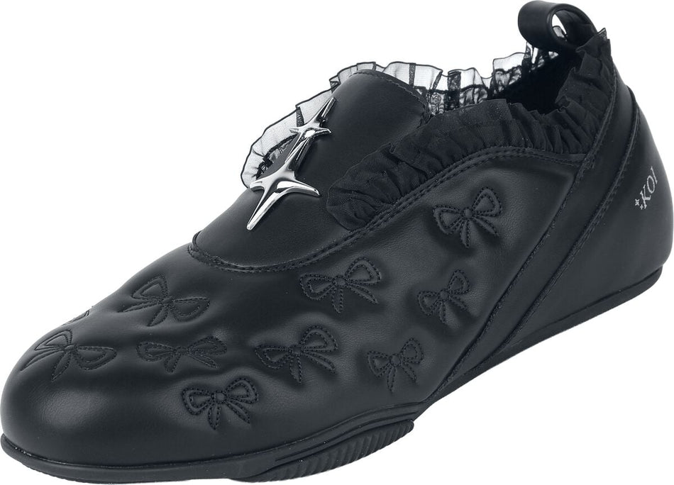 Baskets Gothic de KOI - HEARTBREAKER SPORTY SLIP ON SHOES BLACK - EU36 à EU41 - pour Femme - noir - KOI