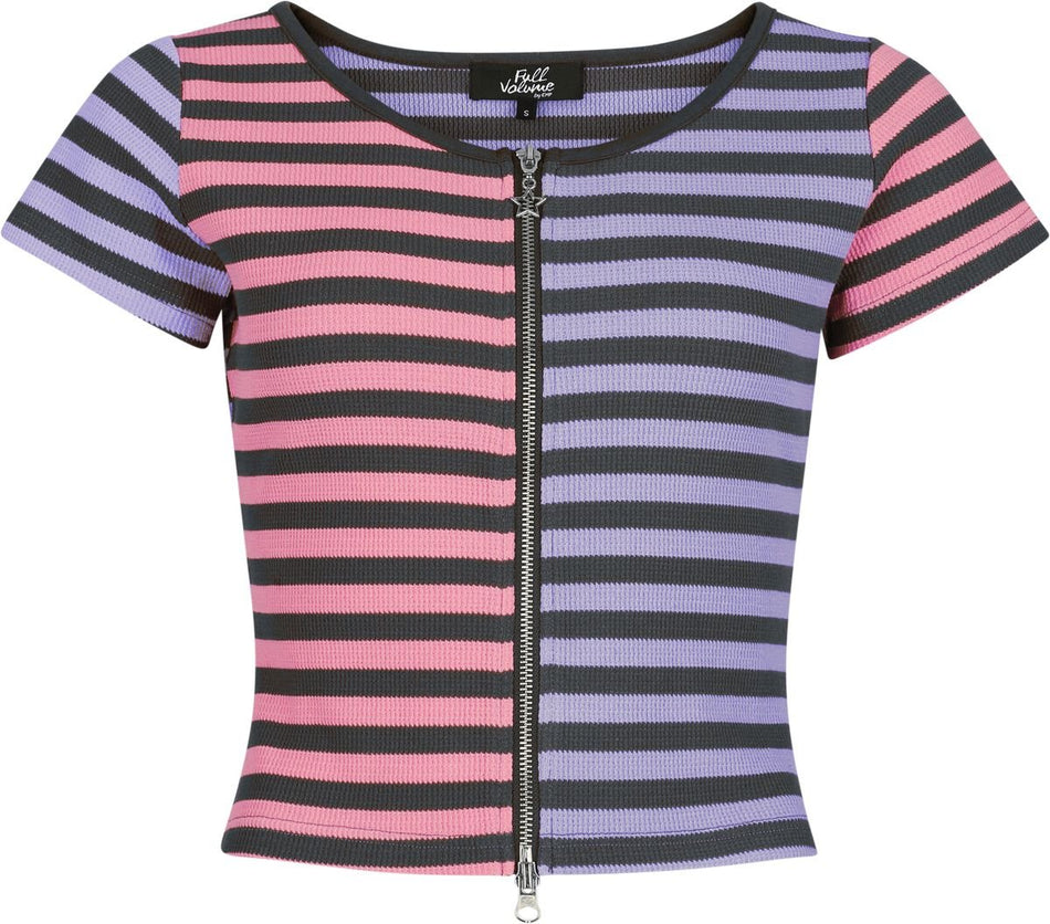 T-Shirt Manches courtes  de Full Volume by EMP - Cute Morbid - T-Shirt Rayé - S à XXL - pour Femme - multicolore - Full Volume by EMP