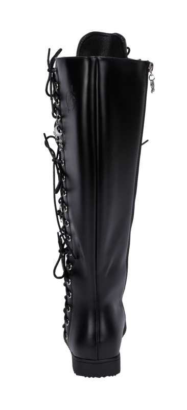 Bottes Rockabilly de KOI - NUMINOUS LACE UP CHARM LONG BOOTS BLACK - EU36 à EU41 - pour Femme - noir - KOI - View 2