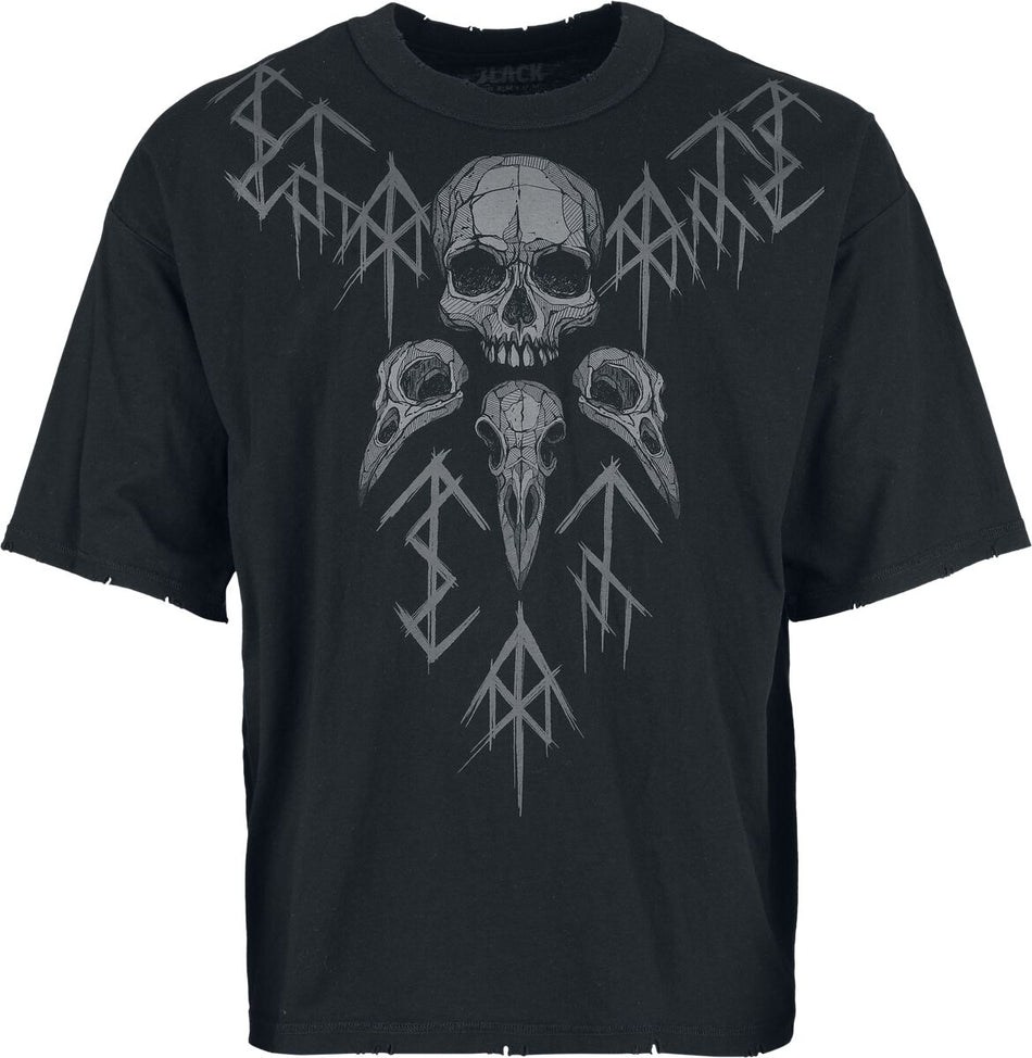 T-Shirt Oversize  de Black Premium by EMP - Beaks, Claws & Skulls - T-Shirt - S à XXL - pour Homme - noir - Black Premium by EMP
