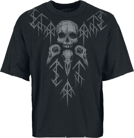 T-Shirt Oversize  de Black Premium by EMP - Beaks, Claws & Skulls - T-Shirt - S à XXL - pour Homme - noir - Black Premium by EMP