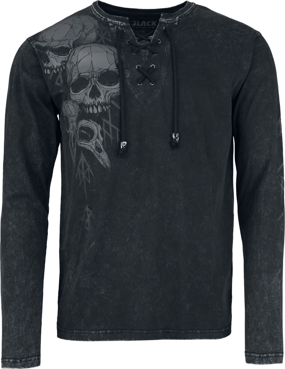 T-shirt manches longues  de Black Premium by EMP - Beaks, Claws & Skulls - Haut Manches Longues - S à XXL - pour Homme - noir - Black Premium by EMP
