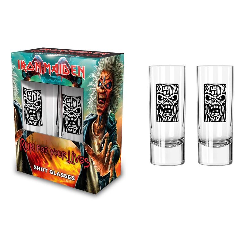 Lot de verres à shots  de Iron Maiden - Run For Your Lives - pour Indifférent - transparent - Iron Maiden