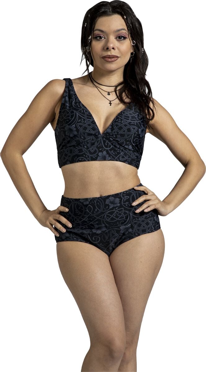 Haut de bikini  de Black Premium by EMP - Rooted in Reverence - Bas de Bikini Taille Haute - M à XXL - pour Femme - noir - Black Premium by EMP