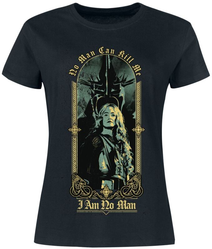 T-Shirt Manches courtes  de Le Seigneur Des Anneaux - Éowyn: I am no Man - S à 5XL - pour Femme - noir - Le Seigneur Des Anneaux