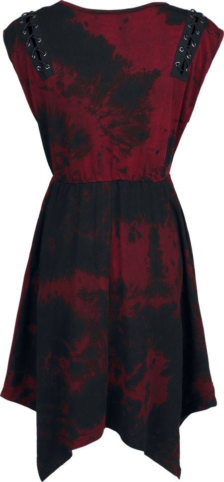Robe courte  de Black Premium by EMP - Rooted in Reverence - Robe - S à XXL - pour Femme - noir/rouge - Black Premium by EMP - View 2