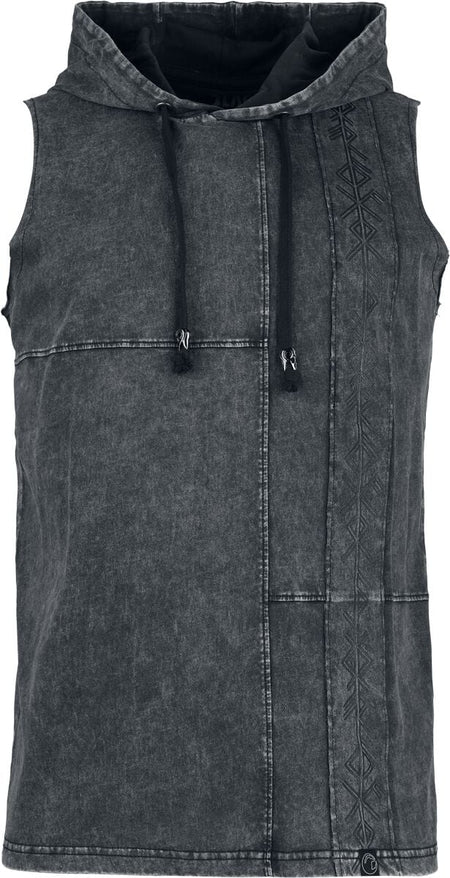 Débardeur  de Black Premium by EMP - Pagan Roots - Débardeur à Capuche - S à XXL - pour Homme - gris - Black Premium by EMP