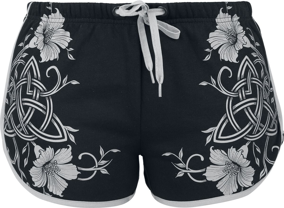 Short  de Black Premium by EMP - Rooted in Reverence printed Sweatshorts - S à XXL - pour Femme - noir - Black Premium by EMP