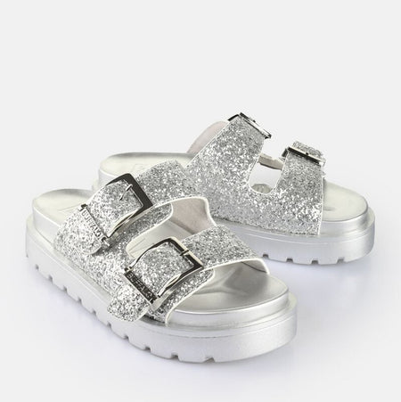 Tongs  de Buffalo - RAYA ARI GLAM - SILVER - EU36 à EU41 - pour Femme - couleur argent - Buffalo