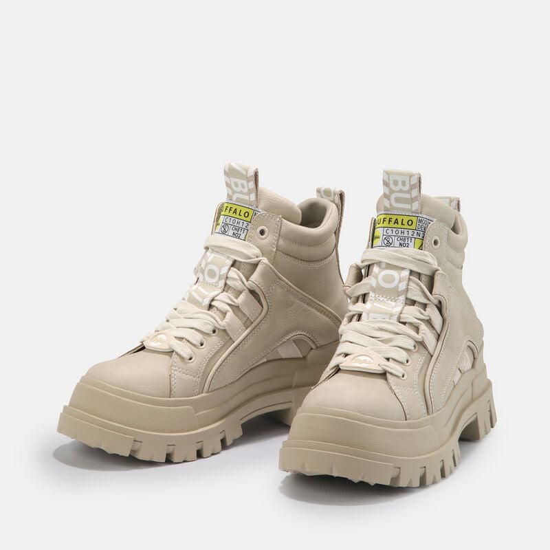 Bottes de motard  de Buffalo - Aspha NC Mid - EU36 à EU41 - pour Femme - beige - Buffalo