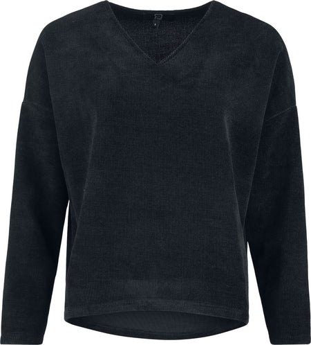 T-shirt manches longues  de RED by EMP - Cosy Cord - S à XL - pour Femme - noir - RED by EMP