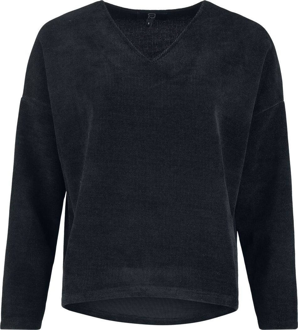 T-shirt manches longues  de RED by EMP - Cosy Cord - S à XL - pour Femme - noir - RED by EMP