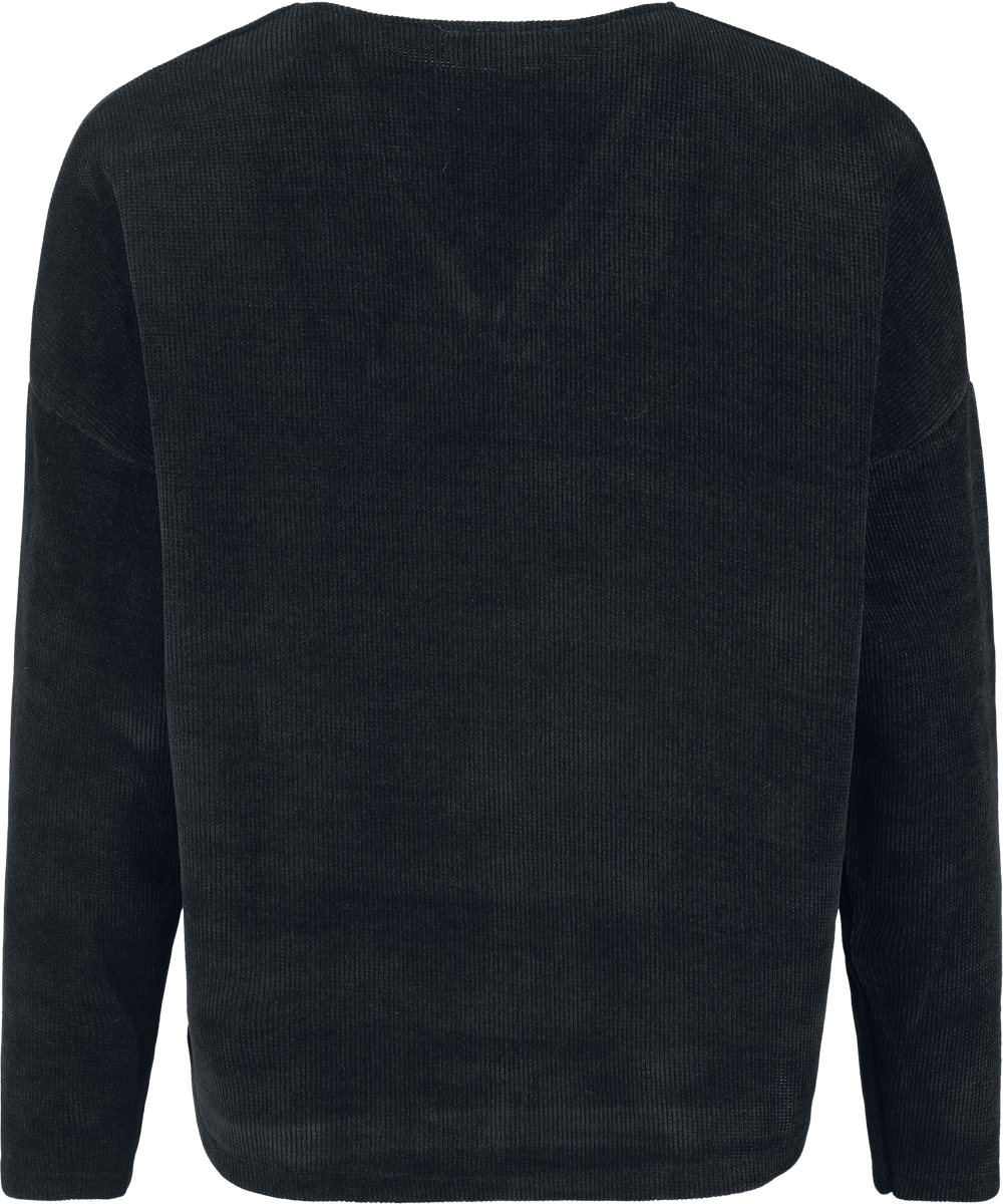 T-shirt manches longues  de RED by EMP - Cosy Cord - S à XL - pour Femme - noir - RED by EMP - View 2