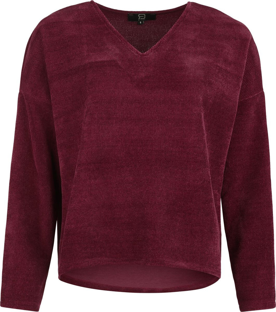 T-shirt manches longues  de RED by EMP - Cosy Cord - S à XL - pour Femme - rouge - RED by EMP