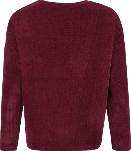 T-shirt manches longues  de RED by EMP - Cosy Cord - S à XL - pour Femme - rouge - RED by EMP - View 2