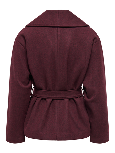 Manteau court  de Only - 15314352 Port Royale MELANGE - L à XL - pour Femme - lie-de-vin - Only - View 2