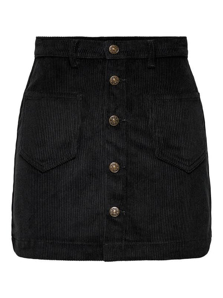 Jupe courte  de Only - ONLAMAZING GLOBAL HW CORD PNT NOOS - Jupe - XS à L - pour Femme - noir - Only