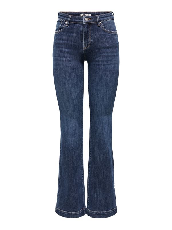 Jean  de Only - ONLPOWER MID GEN332 - Jean Push Up Évasé - XS à XL - pour Femme - bleu - Only