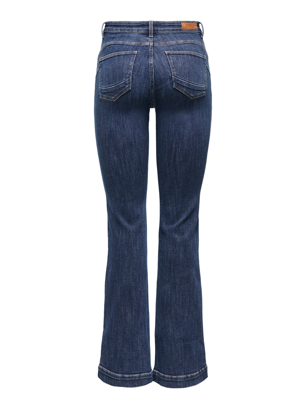 Jean  de Only - ONLPOWER MID GEN332 - Jean Push Up Évasé - XS à XL - pour Femme - bleu - Only - View 2