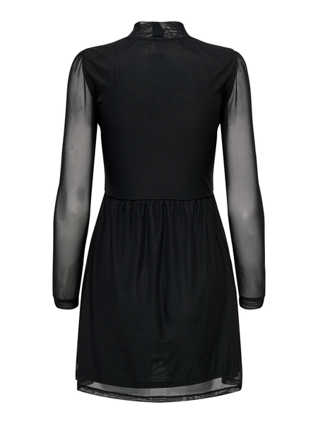 Robe mi-longue  de Only - ONLERICA LIFE L/S JRS - Robe Col Montant - XS à XL - pour Femme - noir - Only - View 2