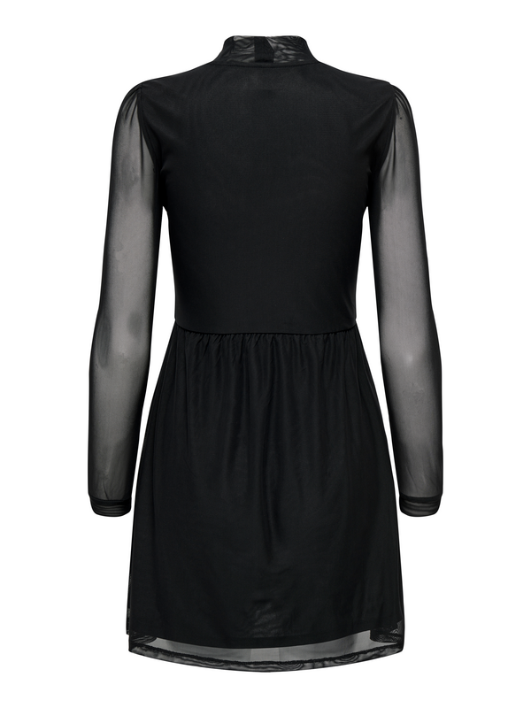 Robe mi-longue  de Only - ONLERICA LIFE L/S JRS - Robe Col Montant - XS à XL - pour Femme - noir - Only - View 2