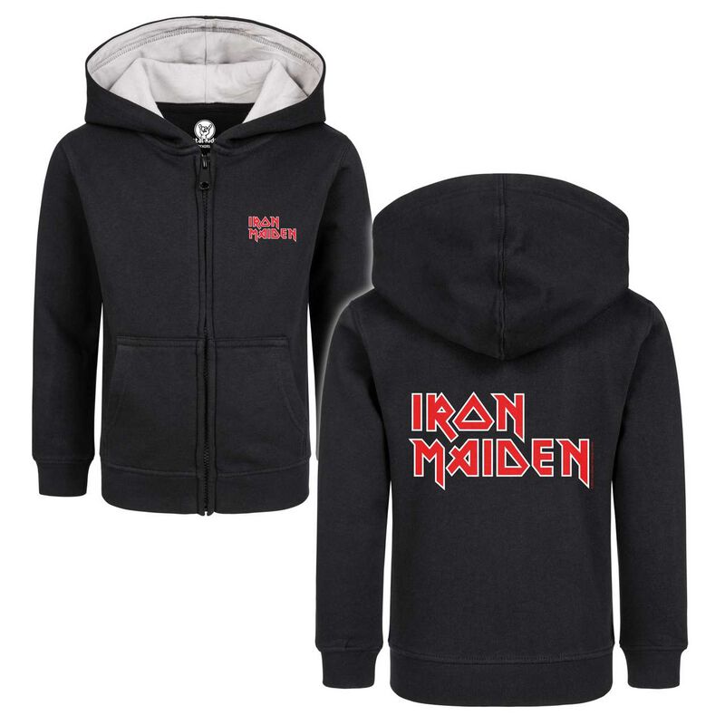 Vestes à capuches pour enfants  de Iron Maiden - Metal-Kids - Logo - 92 à 164 - pour filles & garçonse - noir - Iron Maiden