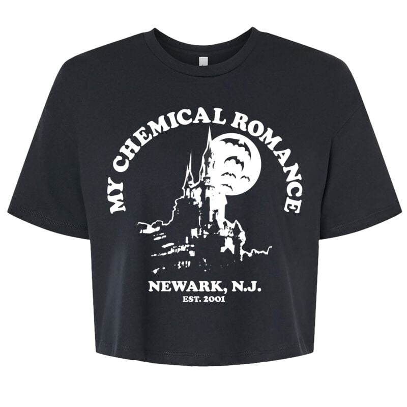 T-Shirt Manches courtes  de My Chemical Romance - Newark Castle Crop - XS à XL - pour Femme - noir - My Chemical Romance
