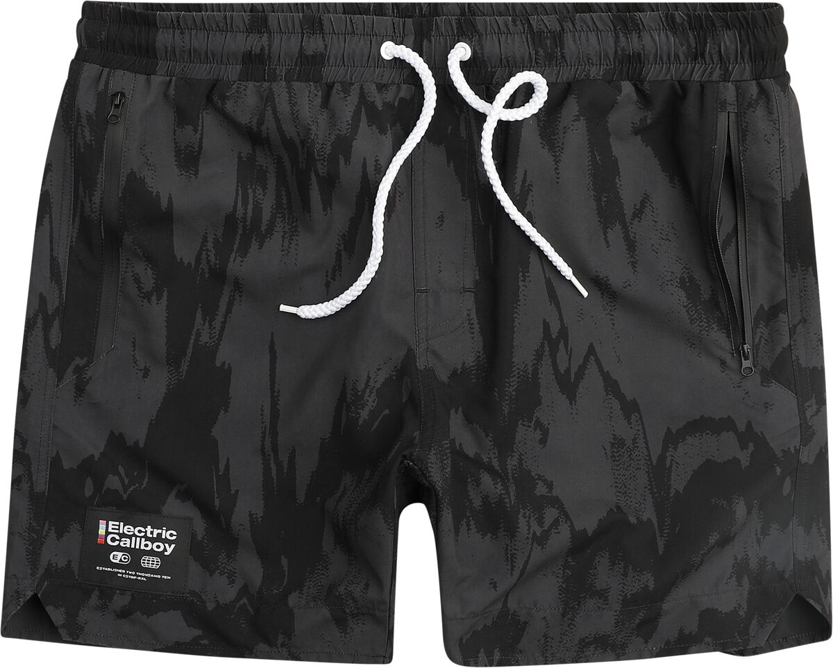 Short de bain  de Electric Callboy - EMP Signature Collection - S à XXL - pour Homme - noir/gris - Electric Callboy