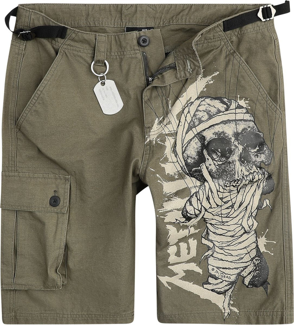 Short  de Metallica - EMP Signature Collection - M à 3XL - pour Homme - kaki - metallica