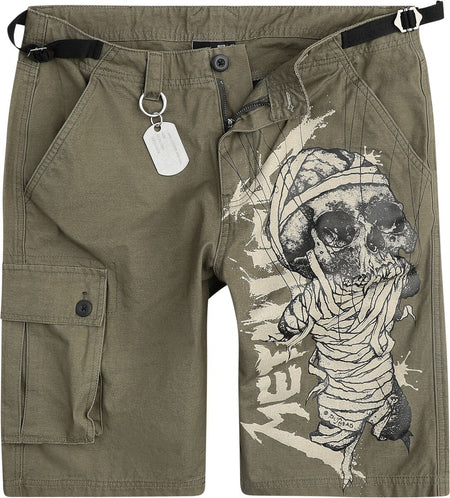 Short  de Metallica - EMP Signature Collection - M à 3XL - pour Homme - kaki - metallica