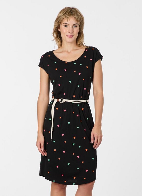Robe courte  de Ragwear - LILITHE PRINT - XS à L - pour Femme - noir - Ragwear