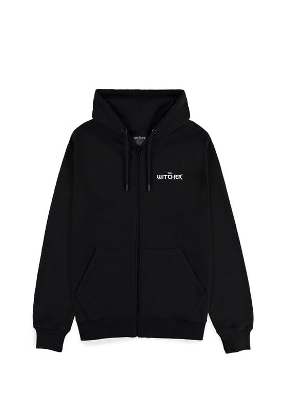Sweat-shirt zippé à capuche Gaming de The Witcher - Symbols - S à XXL - pour Homme - noir - The Witcher