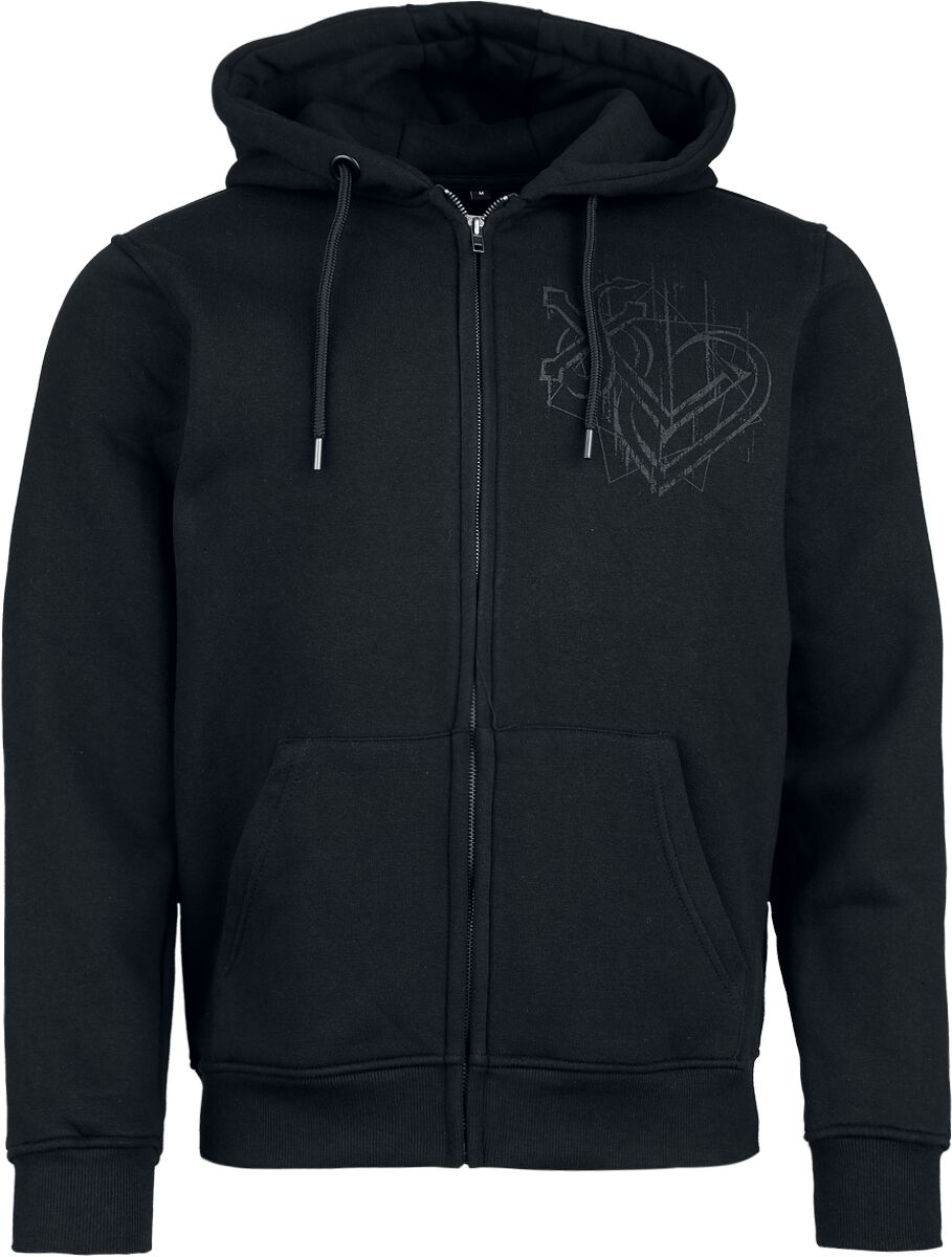 Sweat-shirt zippé à capuche  de Lord Of The Lost - Black Logo - S à XXL - pour Homme - noir - Lord Of The Lost