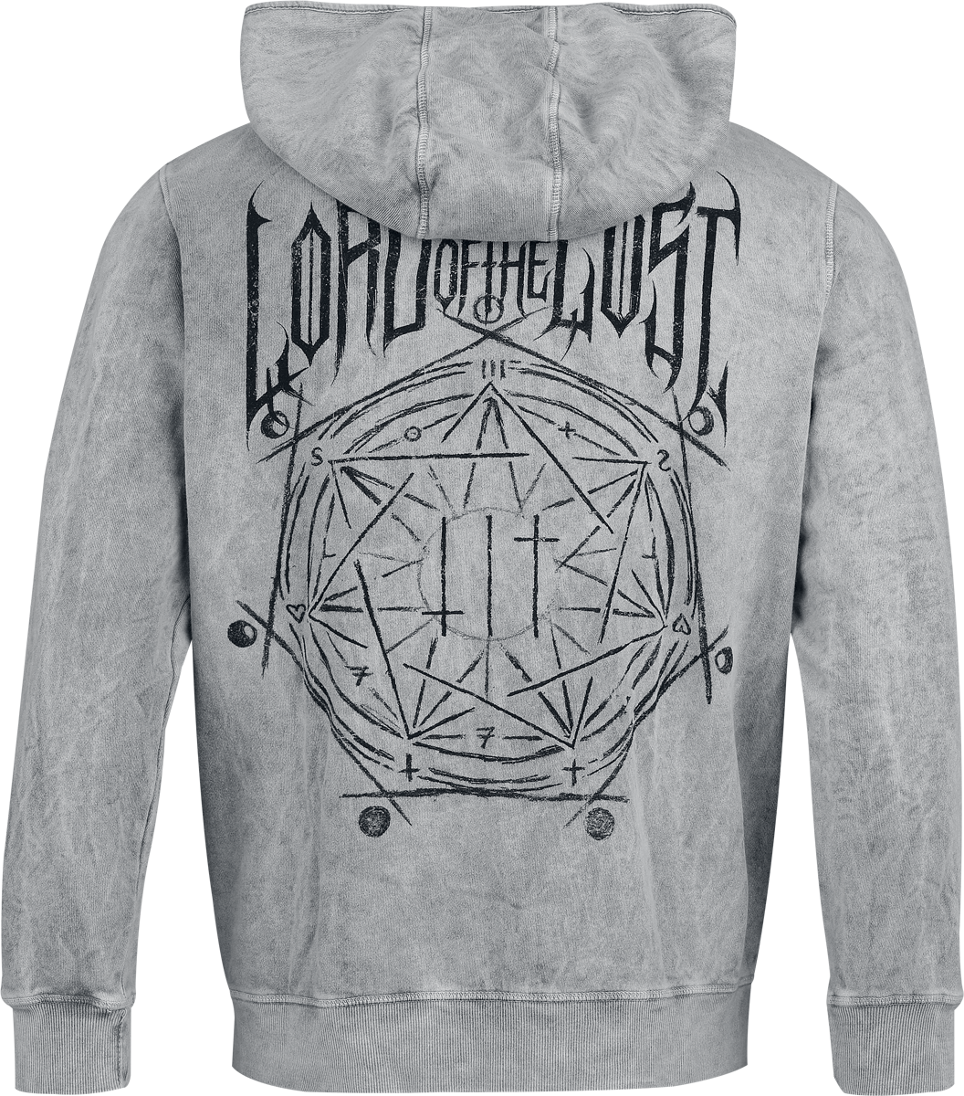 Sweat-shirt zippé à capuche  de Lord Of The Lost - Heptagram - S à XXL - pour Homme - gris clair - Lord Of The Lost - View 2