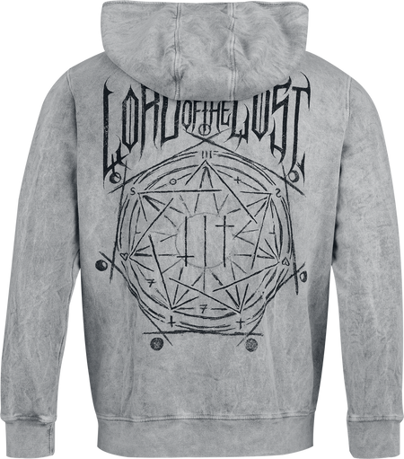 Sweat-shirt zippé à capuche  de Lord Of The Lost - Heptagram - S à XXL - pour Homme - gris clair - Lord Of The Lost - View 2