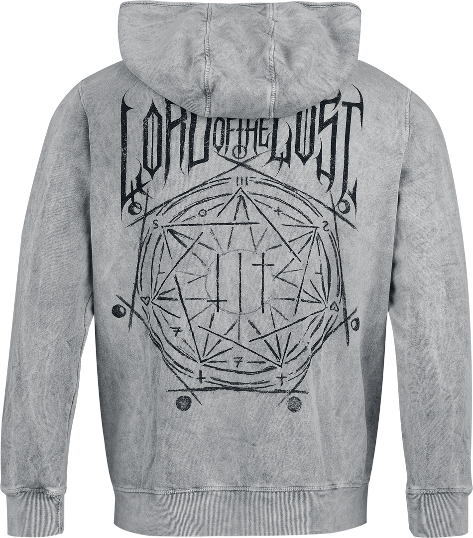 Sweat-shirt zippé à capuche  de Lord Of The Lost - Heptagram - S à XXL - pour Homme - gris clair - Lord Of The Lost - View 2