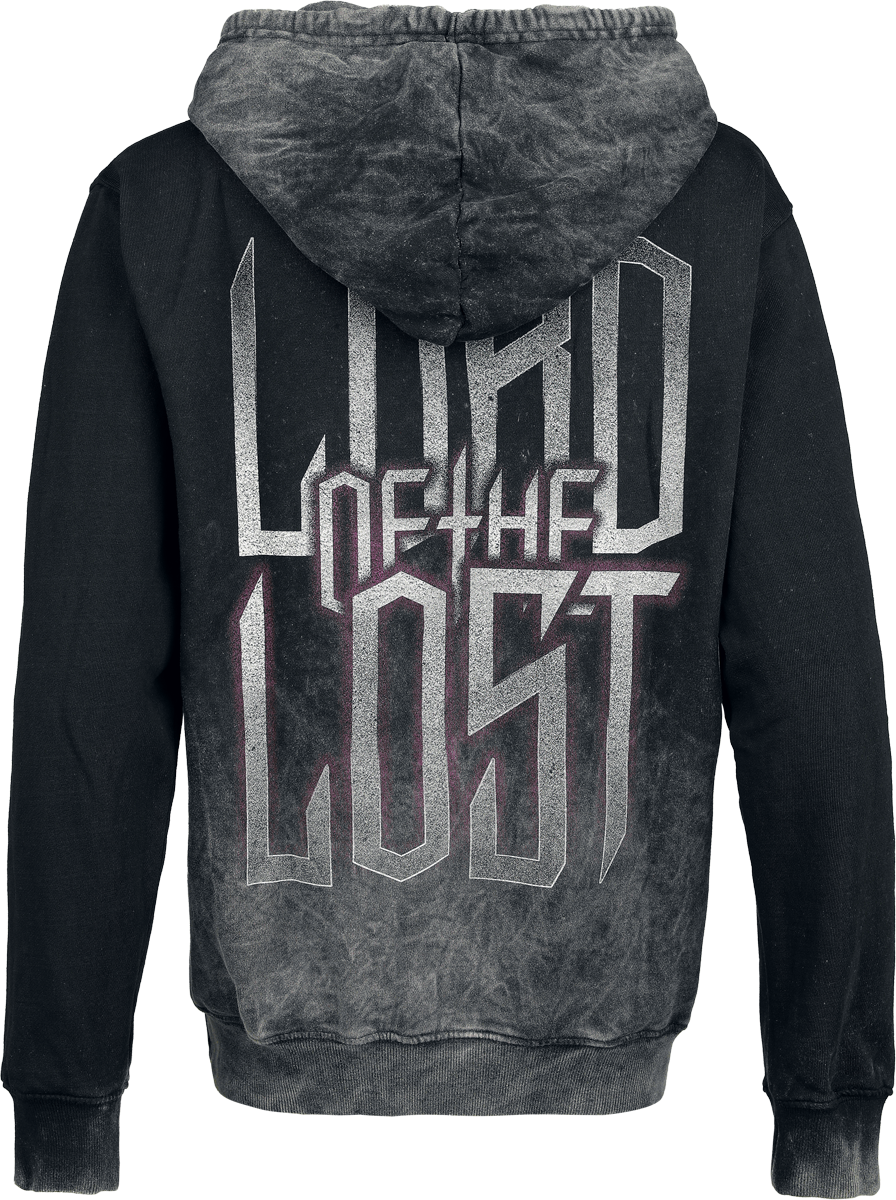 Sweat-shirt à capuche  de Lord Of The Lost - Retro Heart - S à L - pour Femme - gris - Lord Of The Lost - View 2