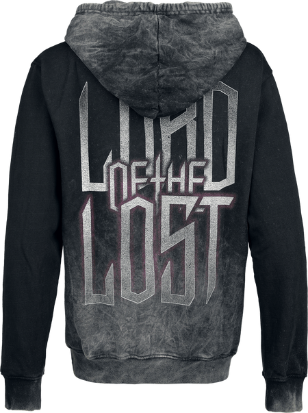 Sweat-shirt à capuche  de Lord Of The Lost - Retro Heart - S à L - pour Femme - gris - Lord Of The Lost - View 2