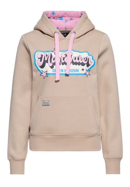 Sweat-shirt à capuche Rockabilly de Queen Kerosin - Maneater - Sweat à Capuche - XS à XXL - pour Femme - beige - Queen Kerosin