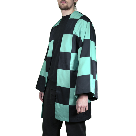 Peignoir De Bain  de Demon Slayer - Tanjiro's Haori - Standard - pour Femme - noir/turquoise - Demon Slayer - View 2