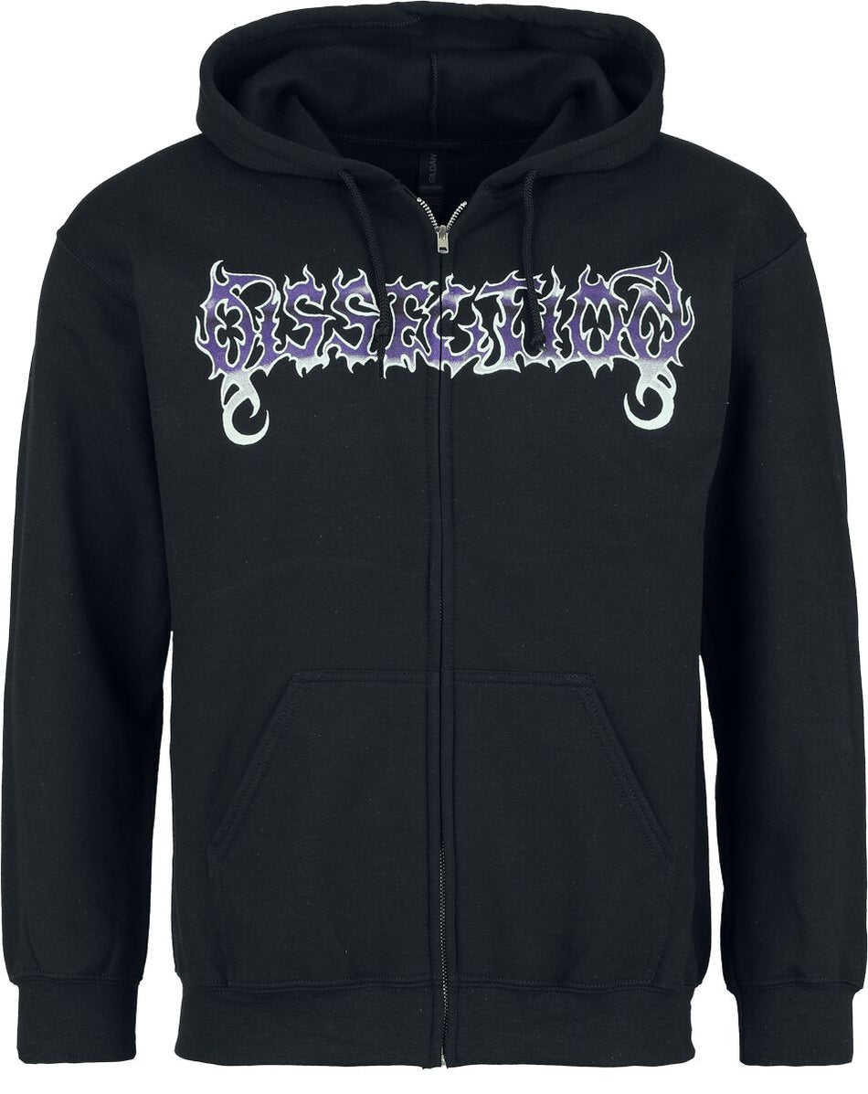 Sweat-shirt zippé à capuche  de Dissection - Storm Ot The Lights Bane - M à XXL - pour Homme - noir - Dissection