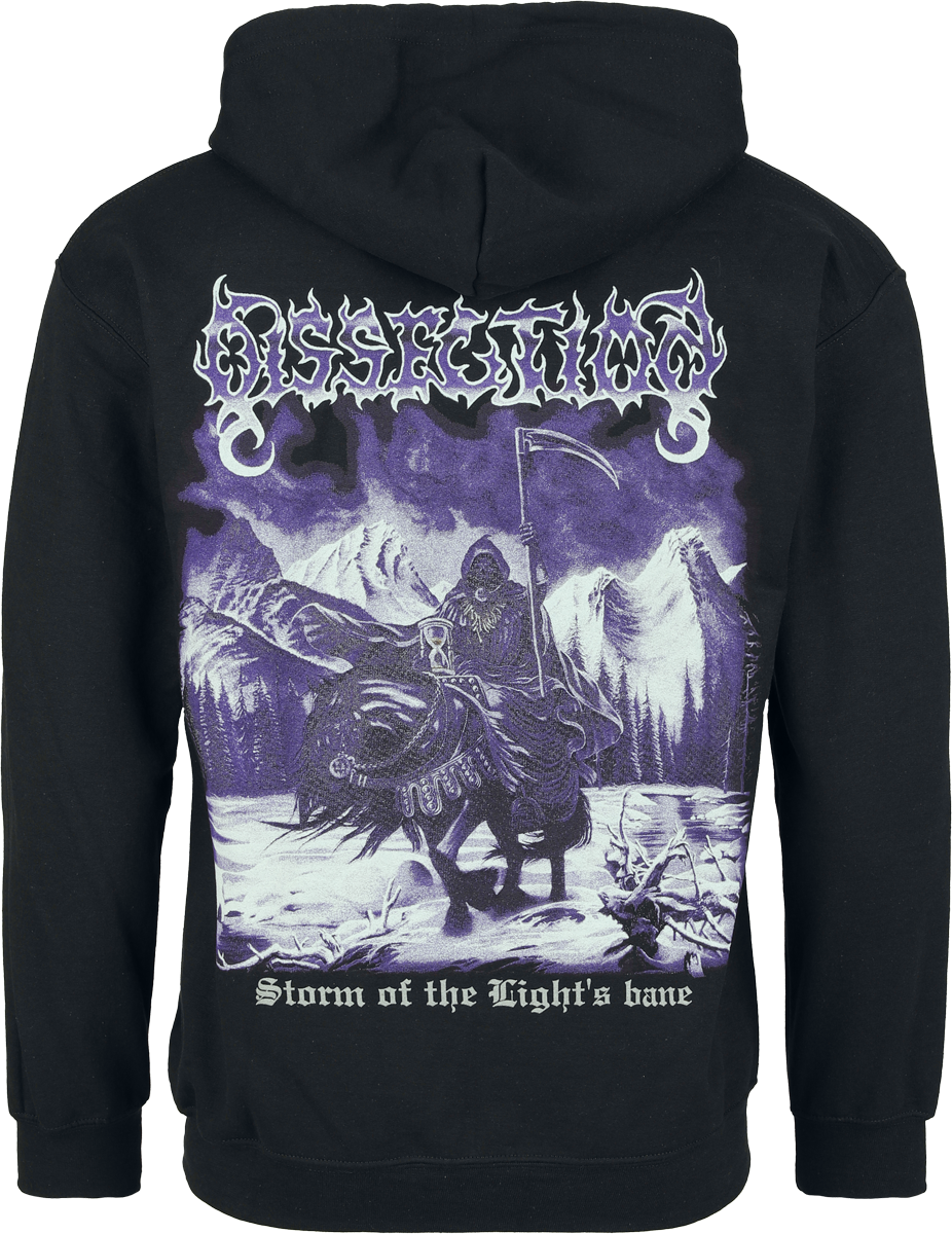 Sweat-shirt zippé à capuche  de Dissection - Storm Ot The Lights Bane - M à XXL - pour Homme - noir - Dissection - View 2
