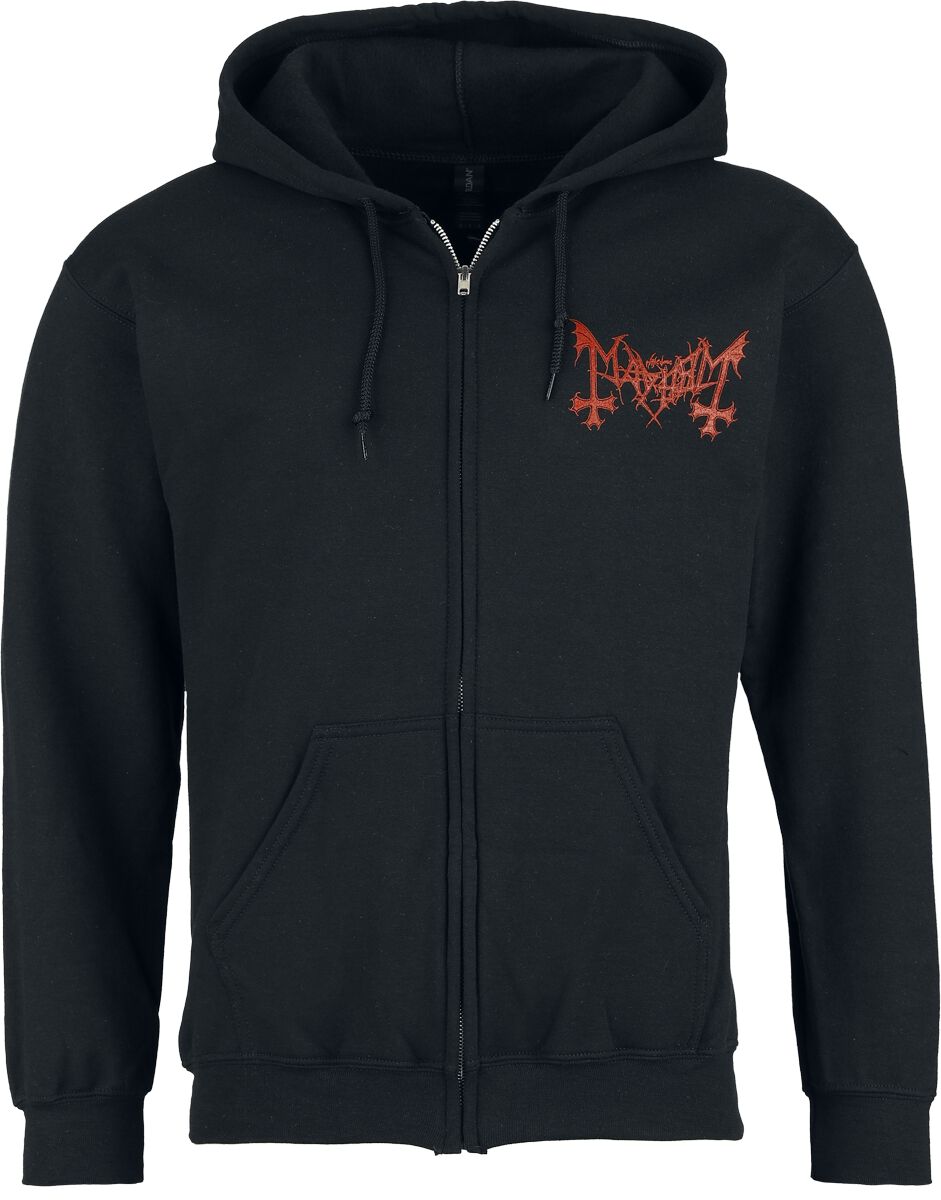 Sweat-shirt zippé à capuche  de Mayhem - Deathcrush - M à XXL - pour Homme - noir - mayhem