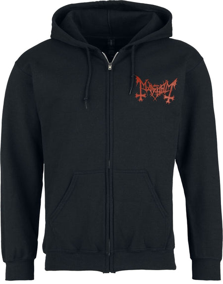 Sweat-shirt zippé à capuche  de Mayhem - Deathcrush - M à XXL - pour Homme - noir - mayhem