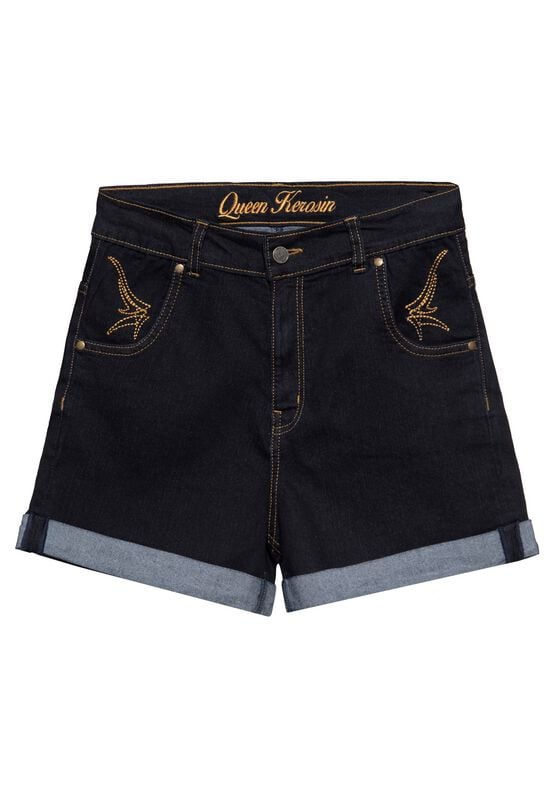 Short Rockabilly de Queen Kerosin - Short en Jean - XS à XXL - pour Femme - noir - Queen Kerosin