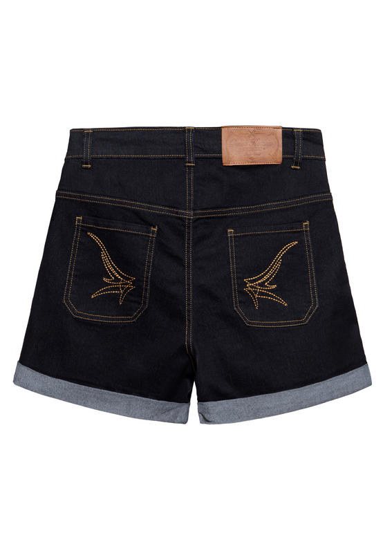 Short Rockabilly de Queen Kerosin - Short en Jean - XS à XXL - pour Femme - noir - Queen Kerosin - View 2